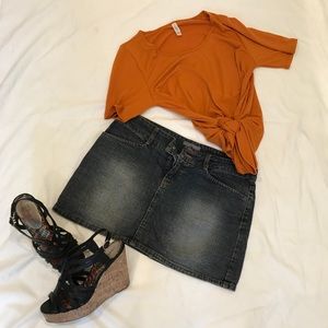 Jean Mini Skirt, Size 9